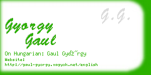 gyorgy gaul business card